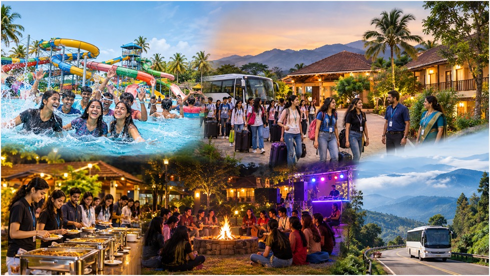 School and college trip package from Coimbatore with Black Thunder and resort stay at Sathya Garden Resort
